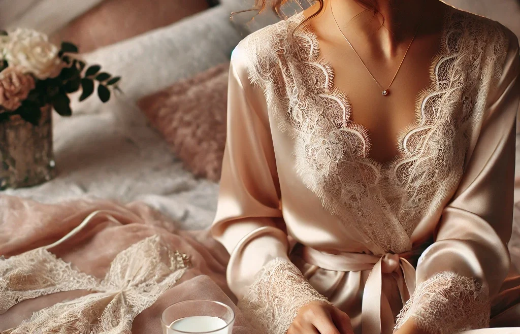 A beautifully styled boudoir photography scene featuring elegant lingerie, soft lighting, and a romantic atmosphere.