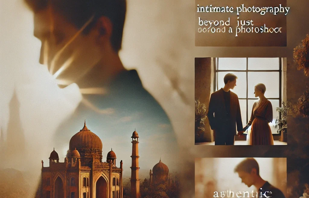 A deeply artistic and emotional photography scene capturing the essence of intimate photography beyond just a photoshoot.
