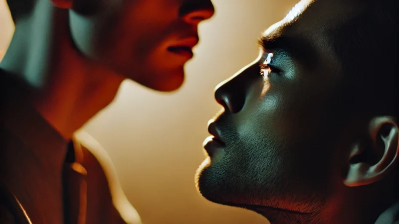 A deeply emotional and intimate photography scene capturing raw human expressions. The image should feature soft lighting, a warm and moody atmosphere.