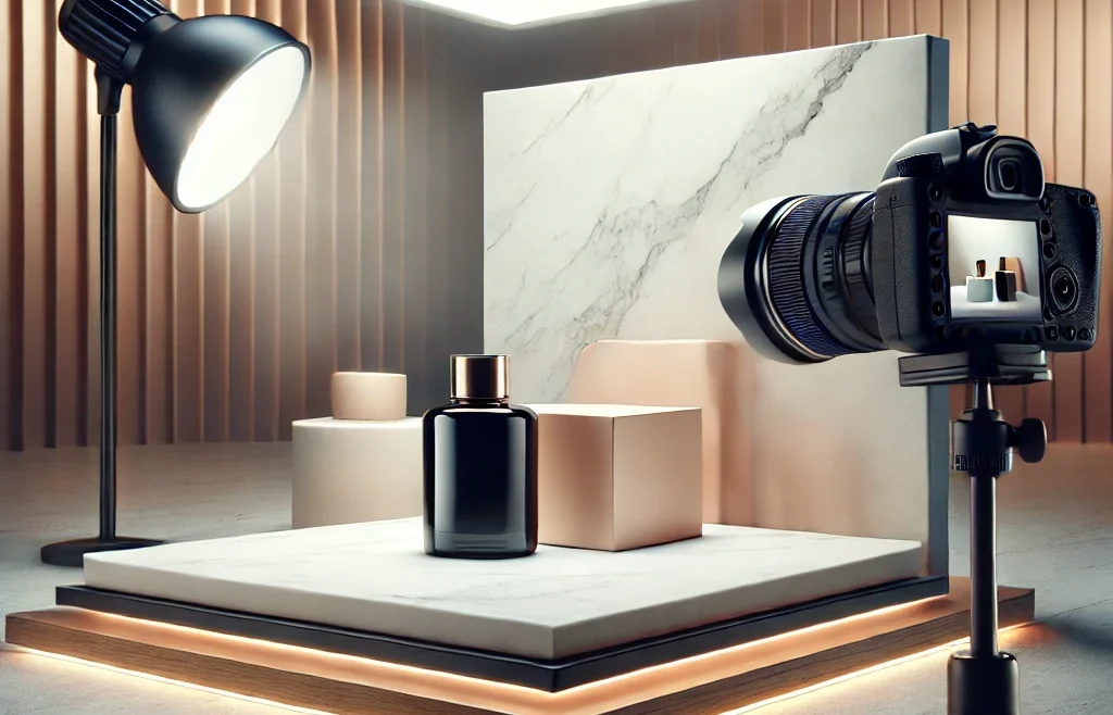 A visually appealing thumbnail featuring a professional product photography setup. The image includes a well-lit product on a stylish background.