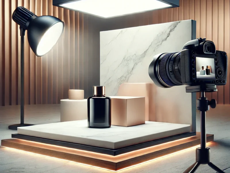 A visually appealing thumbnail featuring a professional product photography setup. The image includes a well-lit product on a stylish background.