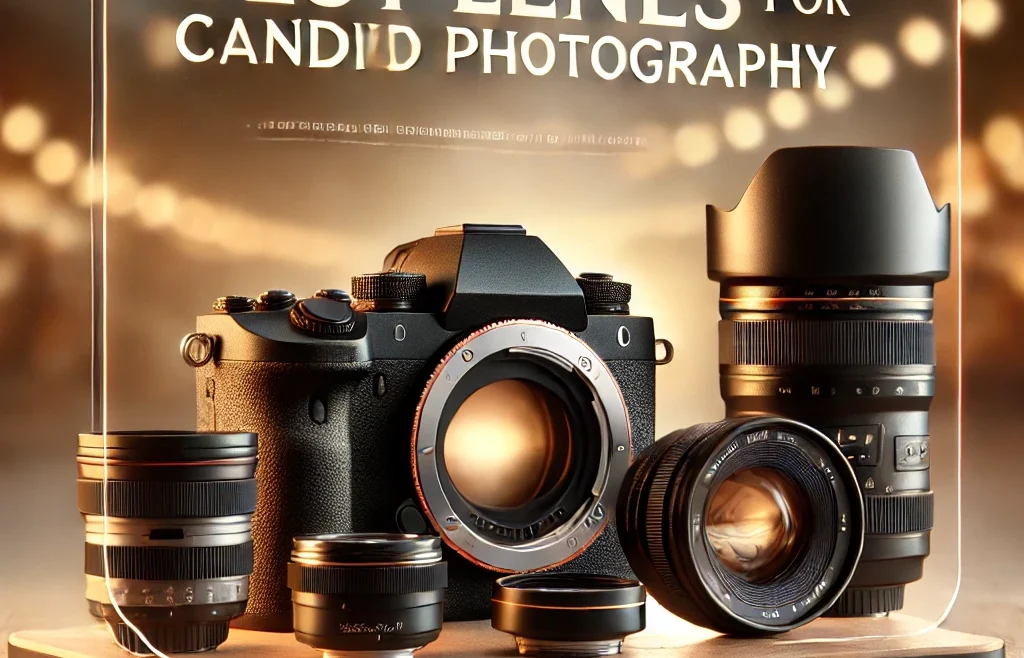 A visually engaging thumbnail featuring a high-quality DSLR and mirrorless camera with various lenses displayed around them.