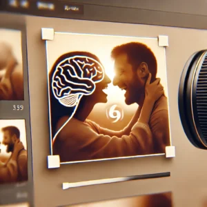 A visually engaging thumbnail featuring an artistic representation of the psychology behind candid photography.