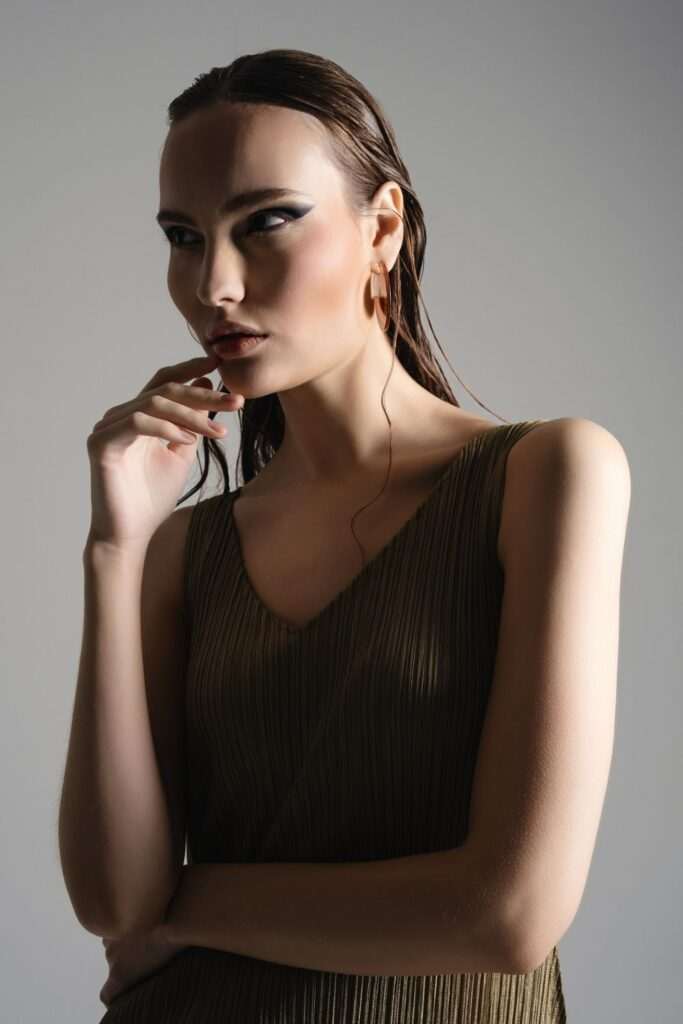 Confident pose for a bold shoot