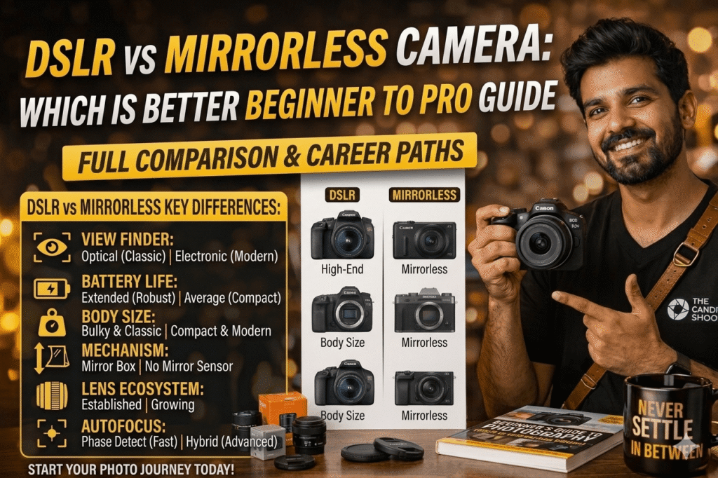 DSLR vs Mirrorless Camera