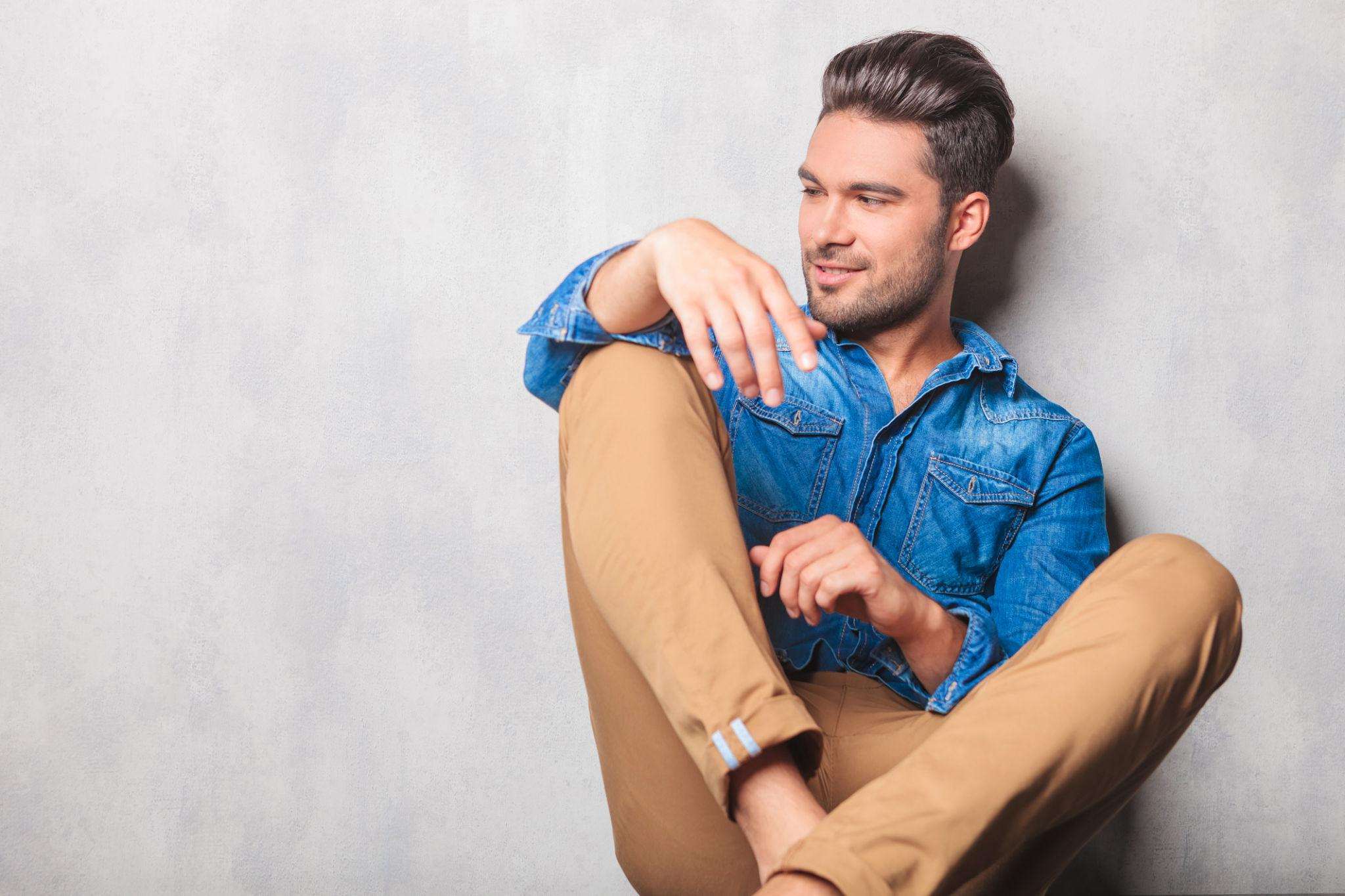 Cross-Leg Pose - Instagram poses for boys