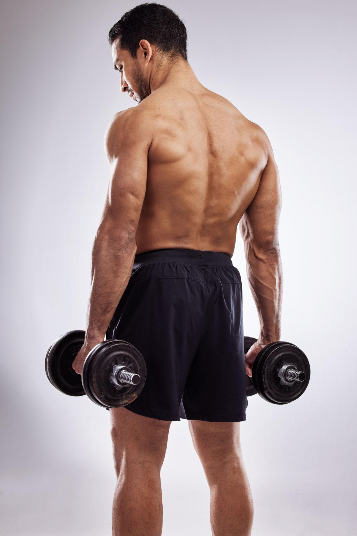 Dumbbell Curl Pose - best gym photography poses