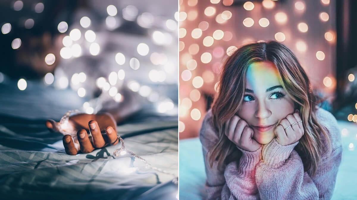 Fairy Light Portrait Photography - Best Creative Lighting Ideas for Home