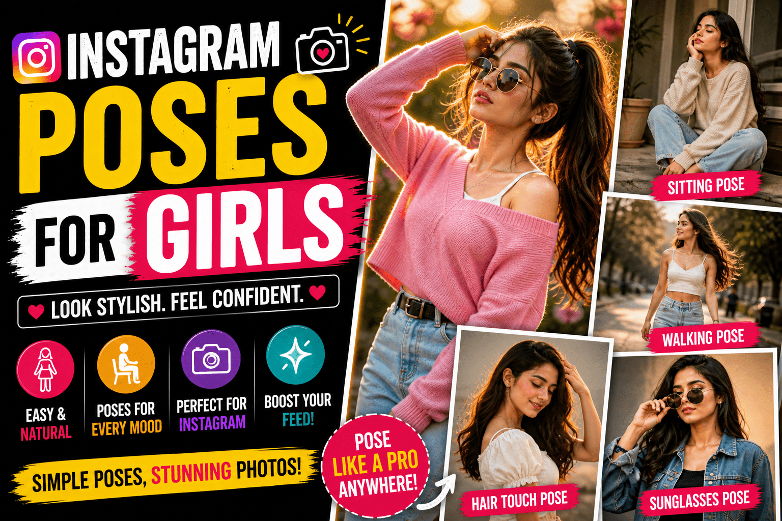 33 Viral Instagram Poses for Girls to Get More Likes