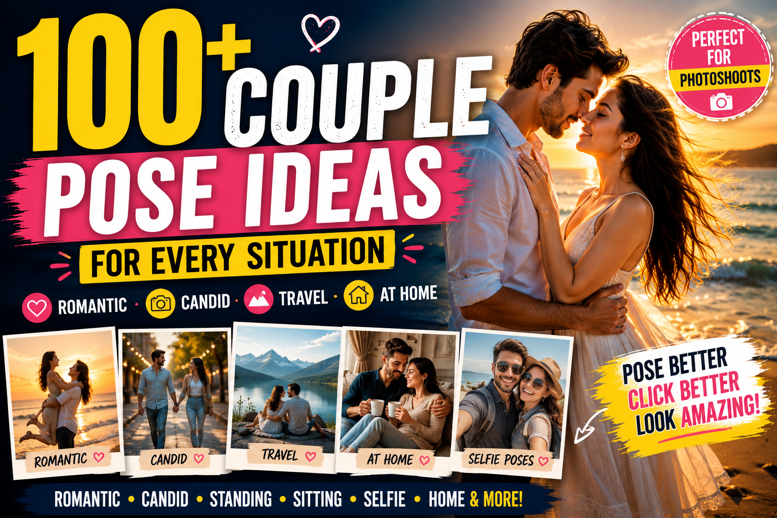 100+ Amazing Couple Pose Ideas for Every Situation and Photoshoot