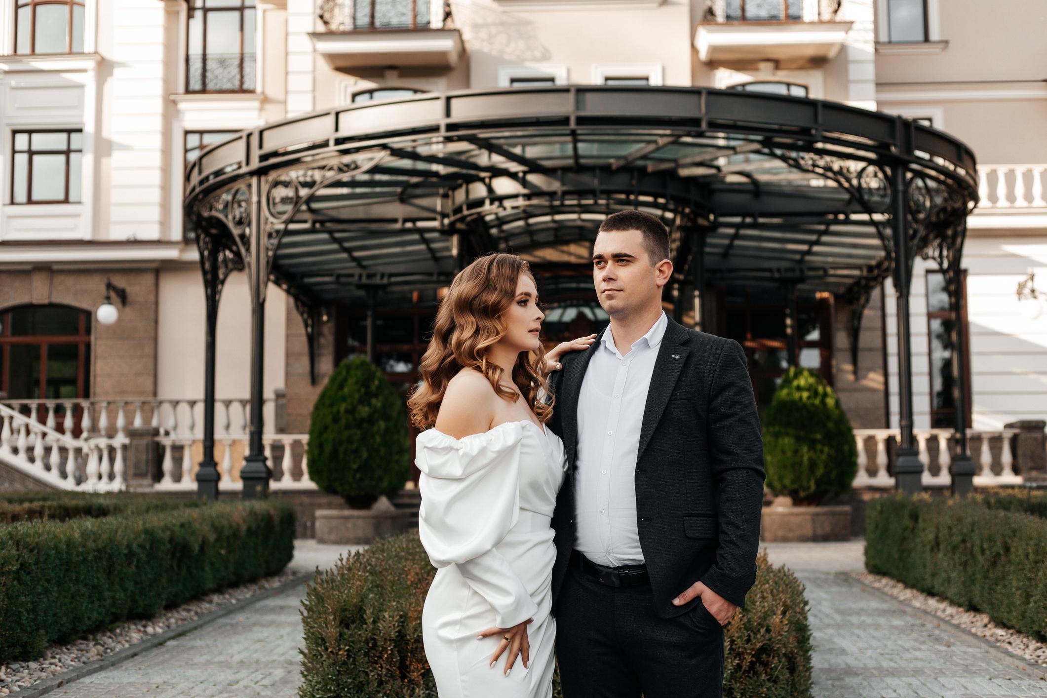 Romantic couple poses