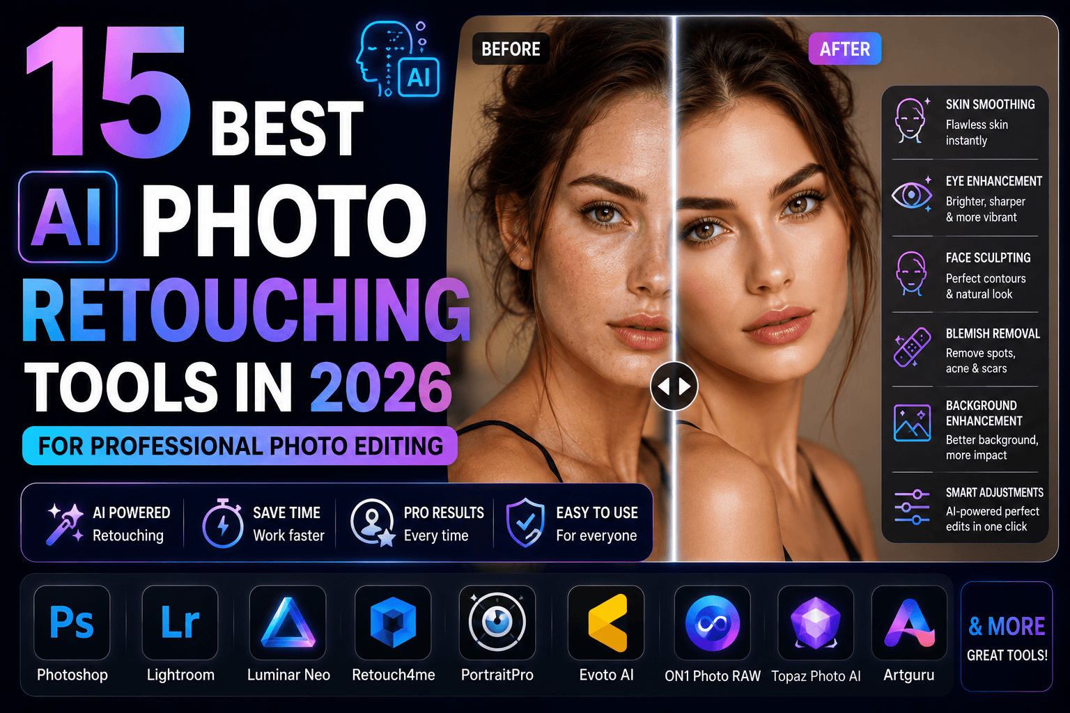 15 Best AI Photo Retouching Tools in 2026 for Professional Photo Editing
