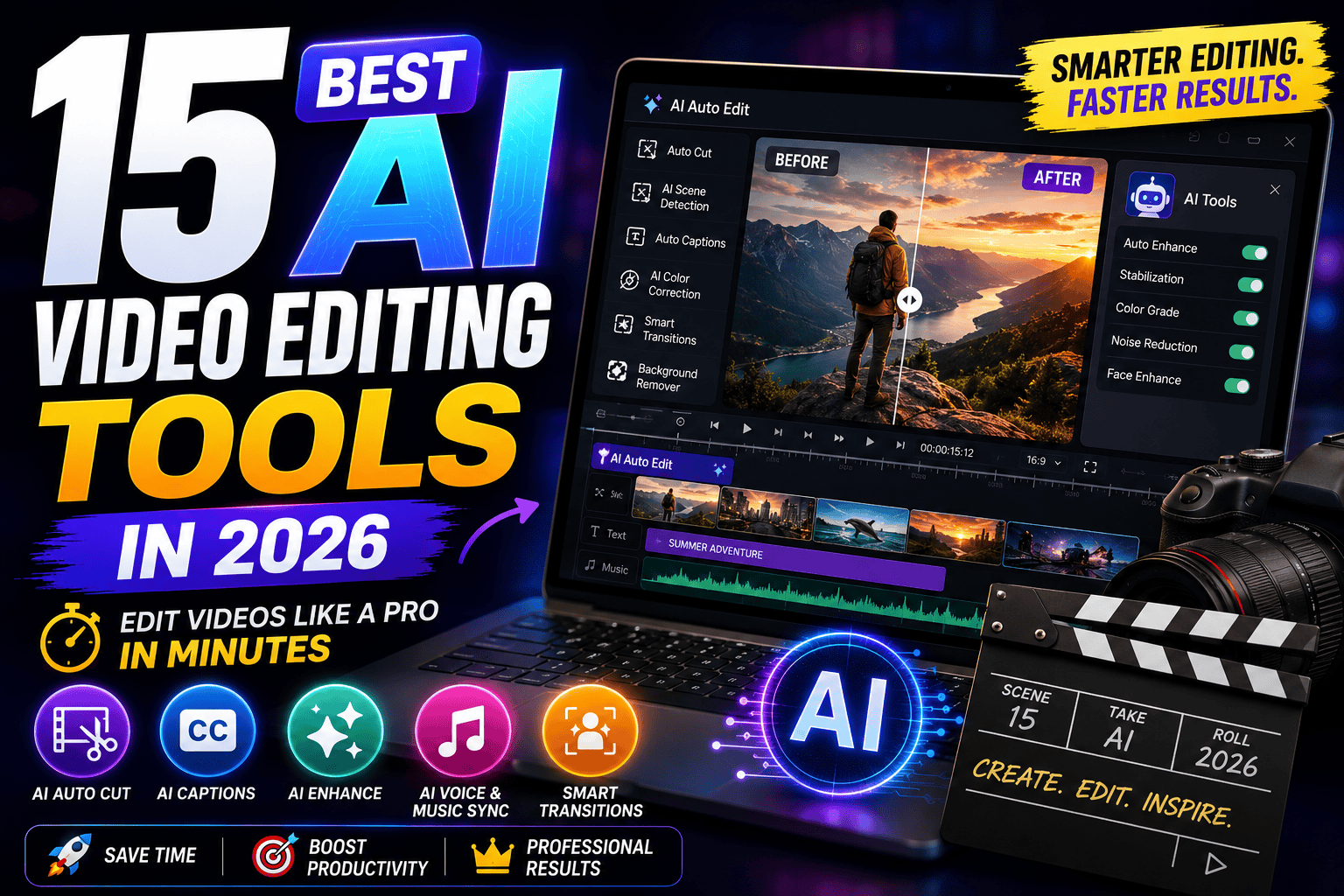 15 Best AI Video Editing Tools in 2026: Edit Videos Like a Pro in Minutes